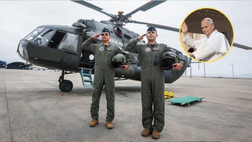 Gobierno presenta el ‘Papacóptero’, helicóptero Mi-17 que trasladará al papa León XIV en Perú