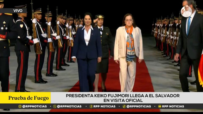 Keiko Fujimori llegó a El Salvador en visita oficial [VIDEO]