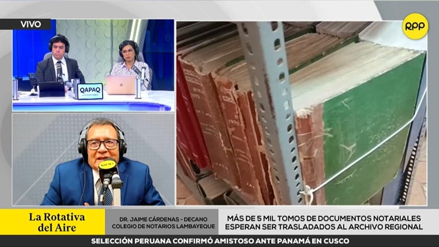 Lambayeque: más de 5 000 tomos de documentos notariales esperan ser trasladados al Archivo Regional