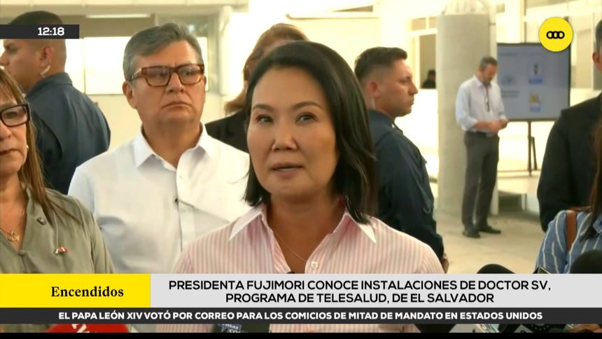 Keiko Fujimori visitó instalaciones de Doctor SV, programa de telesalud en El Salvador