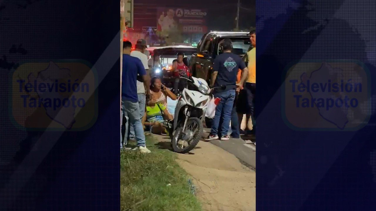 San Martín: Joven motociclista queda herida tras ser impactada por vehículo en Morales - Televisión Tarapoto